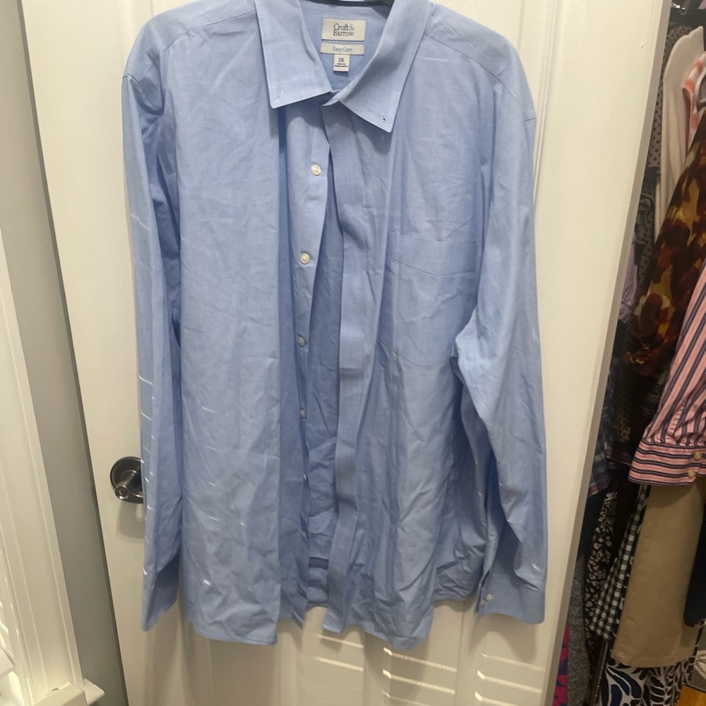 Croft & Barrow Men's Sky Blue Dress Shirt - Picture 5 of 14
